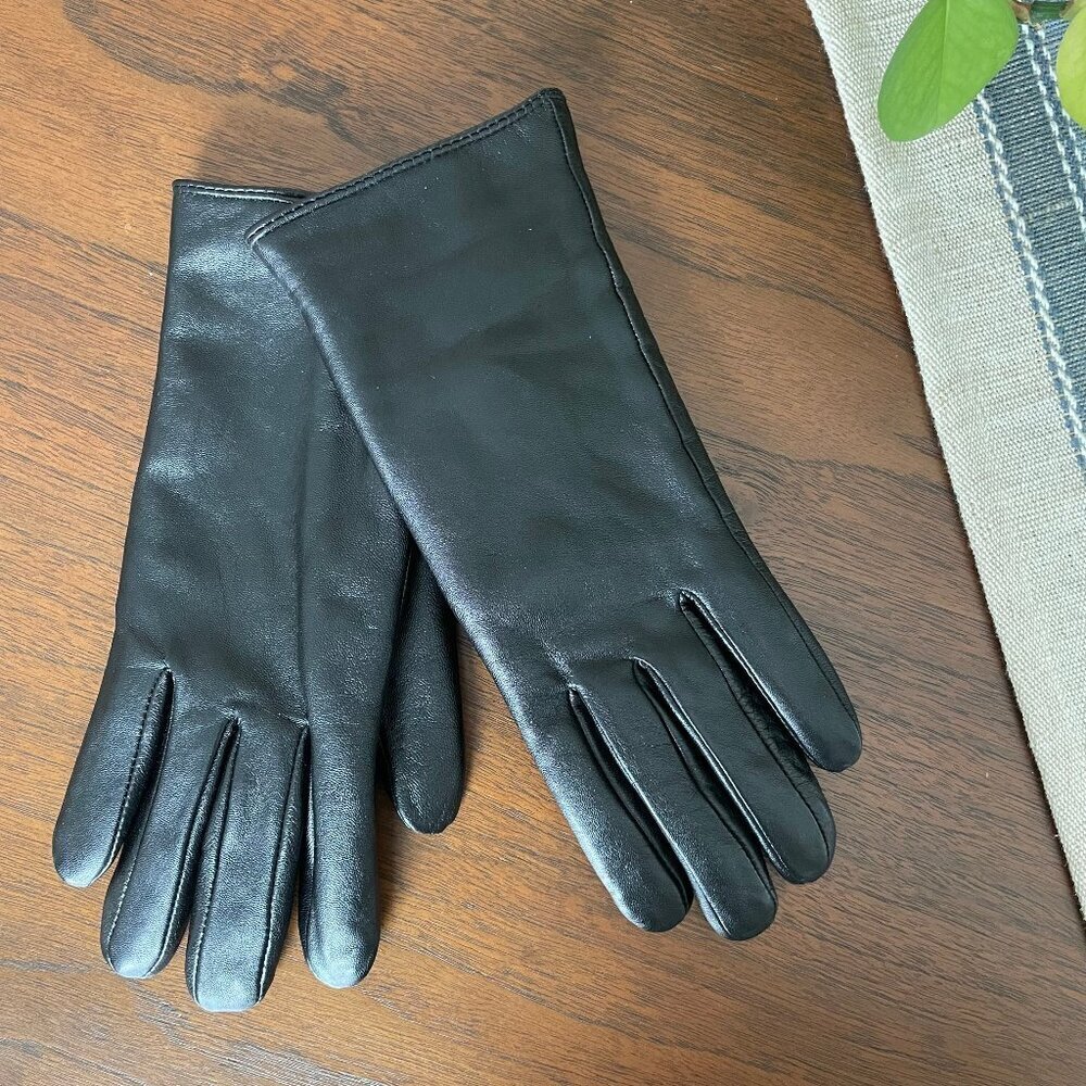 3M Thinsulate Insulation Leather Gloves w Polyester Lining in Black Sz 6.5 NWOT